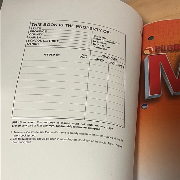 Florida Math Textbook Course 1 Volume 2 - Picture 2 of 6